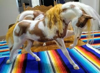 MARX JOHNNY WEST TWO BARBIE HORSES MADE INTO PRETTY PAINTED PONIES 8