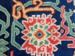 ART DECO TIBETAN WOOL WOVEN MEDITATION RUG 9