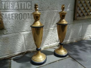 Stunning Matching Antique Vintage Brass Table Lamps,  French