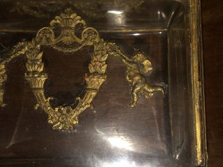 Antique Glass Gilt Bronze Neoclassical French Empire Box 7