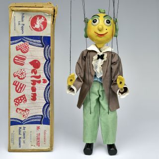 Vintage Pelham Puppet - Sl Mr Turnip - Box