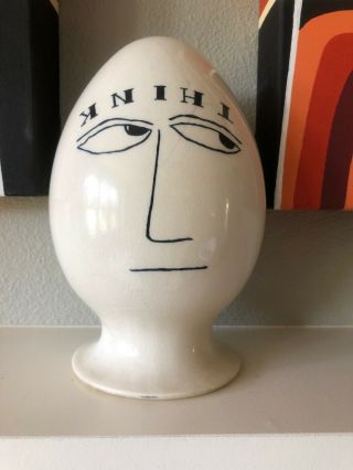 Rare Vintage Lagardo Tackett Ceramic Egghead Condom Holder - - 1959 2