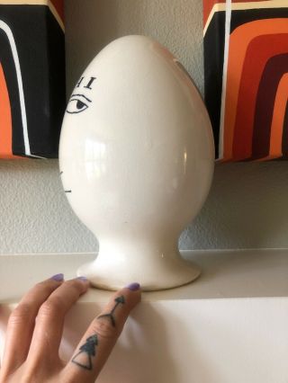 Rare Vintage Lagardo Tackett Ceramic Egghead Condom Holder - - 1959 7