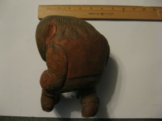 RARE ANTON SVEEN - CARVED WOODEN TROLLS - - NORWEGIAN - - $25.  00 3