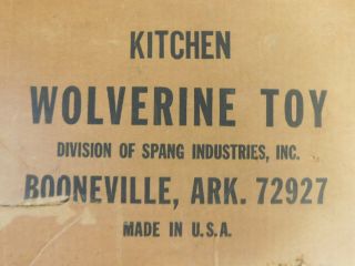 RARE 1950 ' S WOLVERINE KITCHEN TOY REFRIGERATOR STOVE AND SINK COMPLETE 2