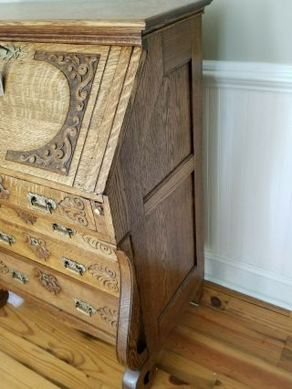 Antique Quarter Sawn Oak Secretary Desk 3