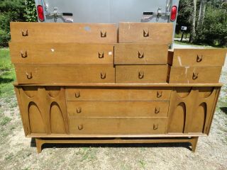 Mid Century Modern Broyhill Brasilia Credenza/Sideboard/Dresser,  8 Extra Drawers 7
