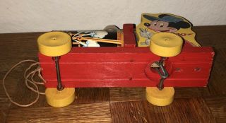 NEAR 1949 Vintage Fisher Price Disney Mickey Mouse Choo Choo Train Pull Toy 7