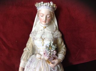 Antique French Porcelain Figure Of A Women Circa 1860 Wow