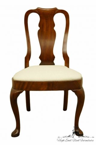 Hickory Chair Solid Mahogany Queen Anne Style Dining Side Chair