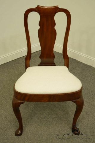 HICKORY CHAIR Solid Mahogany Queen Anne Style Dining Side Chair 4