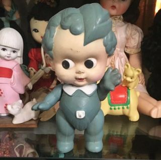 VTG 40s 50s Brite Eyed Kids Doll Cuddles Irwin Rubber Squeaky Toy Kewpie 3