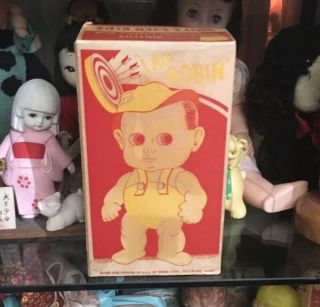 VTG 40s 50s Brite Eyed Kids Doll Cuddles Irwin Rubber Squeaky Toy Kewpie 6