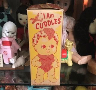 VTG 40s 50s Brite Eyed Kids Doll Cuddles Irwin Rubber Squeaky Toy Kewpie 7