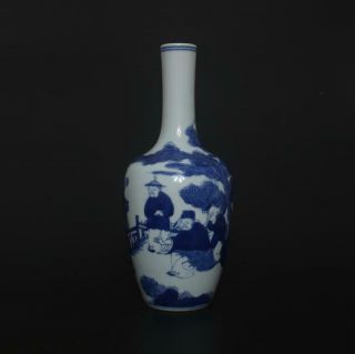 Antique Chinese Porcelain Blue And White Vase - Figures