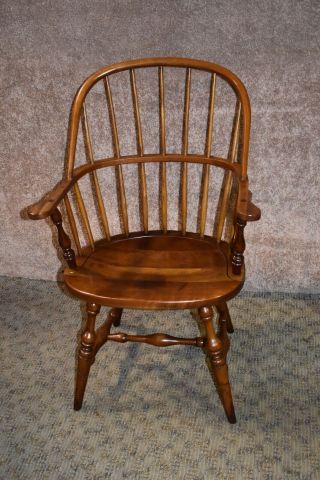 Vintage Leopold Stickley Solid Cherry Windsor Style Chair 2