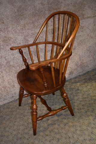 Vintage Leopold Stickley Solid Cherry Windsor Style Chair 6