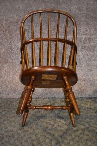 Vintage Leopold Stickley Solid Cherry Windsor Style Chair 7