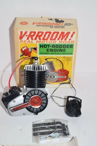 Vintage 1963 Mattel V - Rroom Hot - Rodder Engine - Mib -