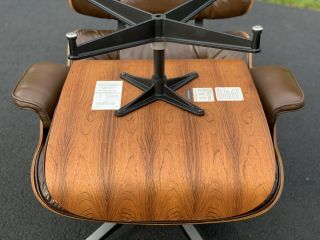 Eames Herman Miller Lounge Chair & Ottoman - Rosewood & Brown Leather 4