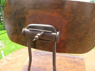 Vintage Industrial Mid Century Modern Toledo Drafting Stool Chair UHL Steel/Wood 6