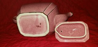 1922 Saddler Antique Teapot Pink With Rose Color Specals And Gold Trim 12