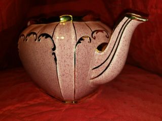 1922 Saddler Antique Teapot Pink With Rose Color Specals And Gold Trim 5
