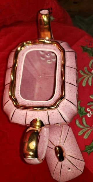 1922 Saddler Antique Teapot Pink With Rose Color Specals And Gold Trim 7