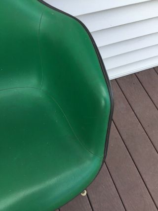 Vtg 1971 Eames Herman Miller RARE Green Foam Rubber Fiberglass Arm Shell Chair 4