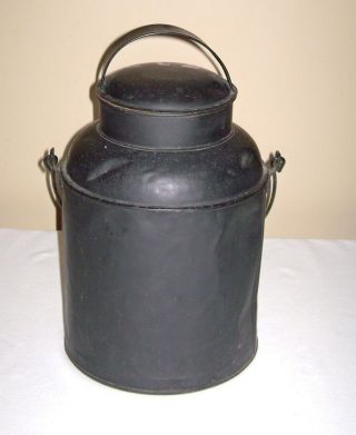 Antique 3 Gallon Metal Milk Can Bail Handle Strap Handle on Lid 3