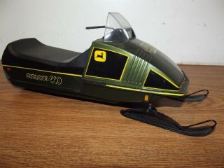 VERY RARE Normatt John Deere Cyclone 440 Battery Powered Snowmobile 2