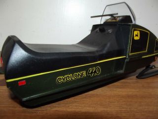 VERY RARE Normatt John Deere Cyclone 440 Battery Powered Snowmobile 6