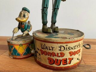 VINTAGE MARX 1946 WALT DISNEY DONALD DUCK & GOOFY DUET,  MARX WIND UP TOY G - 165 3