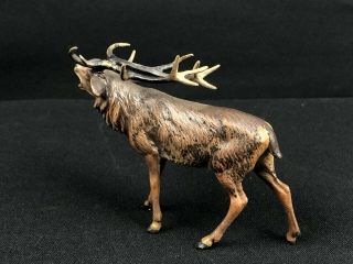 Antique Austrian Vienna BRONZE Cold Painted Elk 4