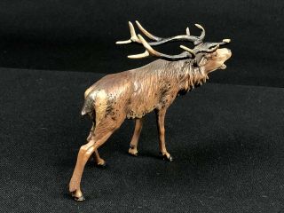 Antique Austrian Vienna BRONZE Cold Painted Elk 5