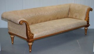 VINTAGE GOLD LEAF PAINTED REGENCY FRENCH STYLE THREE SOFA ORNATE CONTINENTAL 3