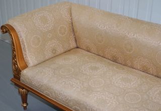 VINTAGE GOLD LEAF PAINTED REGENCY FRENCH STYLE THREE SOFA ORNATE CONTINENTAL 4