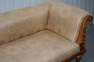 VINTAGE GOLD LEAF PAINTED REGENCY FRENCH STYLE THREE SOFA ORNATE CONTINENTAL 5