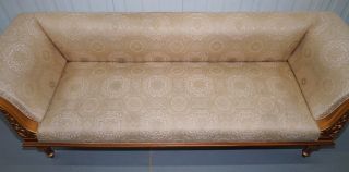 VINTAGE GOLD LEAF PAINTED REGENCY FRENCH STYLE THREE SOFA ORNATE CONTINENTAL 6