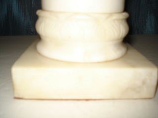 VINTAGE 1950 ' S ITALIAN WHITE ALABASTER/ MARBLE TABLE LAMP GREAT ARTISTRY /DESIGN 5