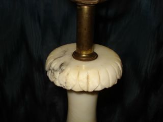 VINTAGE 1950 ' S ITALIAN WHITE ALABASTER/ MARBLE TABLE LAMP GREAT ARTISTRY /DESIGN 8
