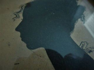 antique INK silhouette by William Doyle of HARRIET CLARK wife of Elish Mack 1825 5