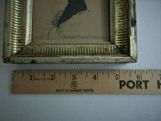 antique INK silhouette by William Doyle of HARRIET CLARK wife of Elish Mack 1825 7
