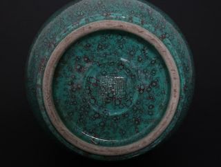 Perfect Antique Chinese Porcelain Green - glaze Vase Double Deer Zun Qianlong Mark 12