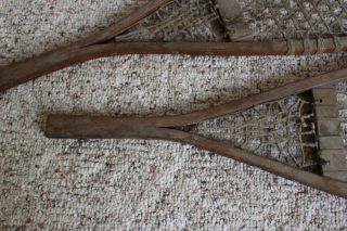 Scarce Antique H.  H.  Saggahew Snowshoes W/Indian Head Brass Labels 6