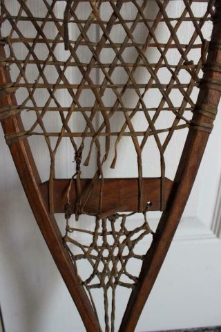 Scarce Antique H.  H.  Saggahew Snowshoes W/Indian Head Brass Labels 9