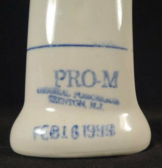 WHITE PORCELAIN GLOVE MOLD RIGHT HAND PRO M FEB 16,  1988 SIZE 7 BLUE WATER LINE 6