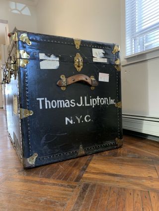 Rare Antique Thomas J Lipton,  Inc.  Steamer Trunk.  Previous Art Gallery Curation 4