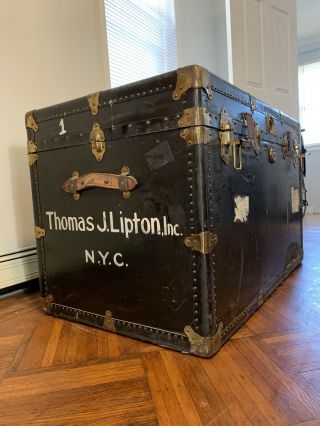 Rare Antique Thomas J Lipton,  Inc.  Steamer Trunk.  Previous Art Gallery Curation 5