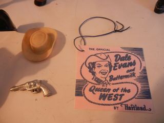 1950 ' s Dale Evans Hartland early cowgirl western 800 series figure,  hang tag 3 7